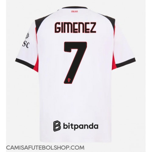 Camisa de time de futebol AC Milan Santiago Gimenez #7 Replicas 2º Equipamento 2025-26 Manga Curta Camisa de time de futebol AC Milan Santiago Gimenez #7 Replicas 2º Equipamento 2025-26 Manga Curta